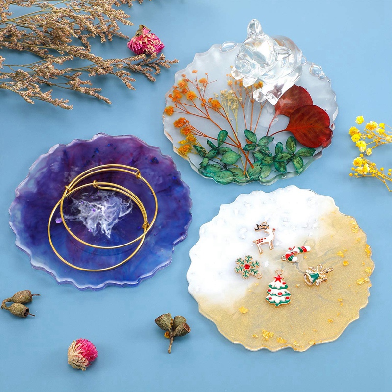 6 Pieces Resin Coaster Mold La - Geode Mold Silicone review and price