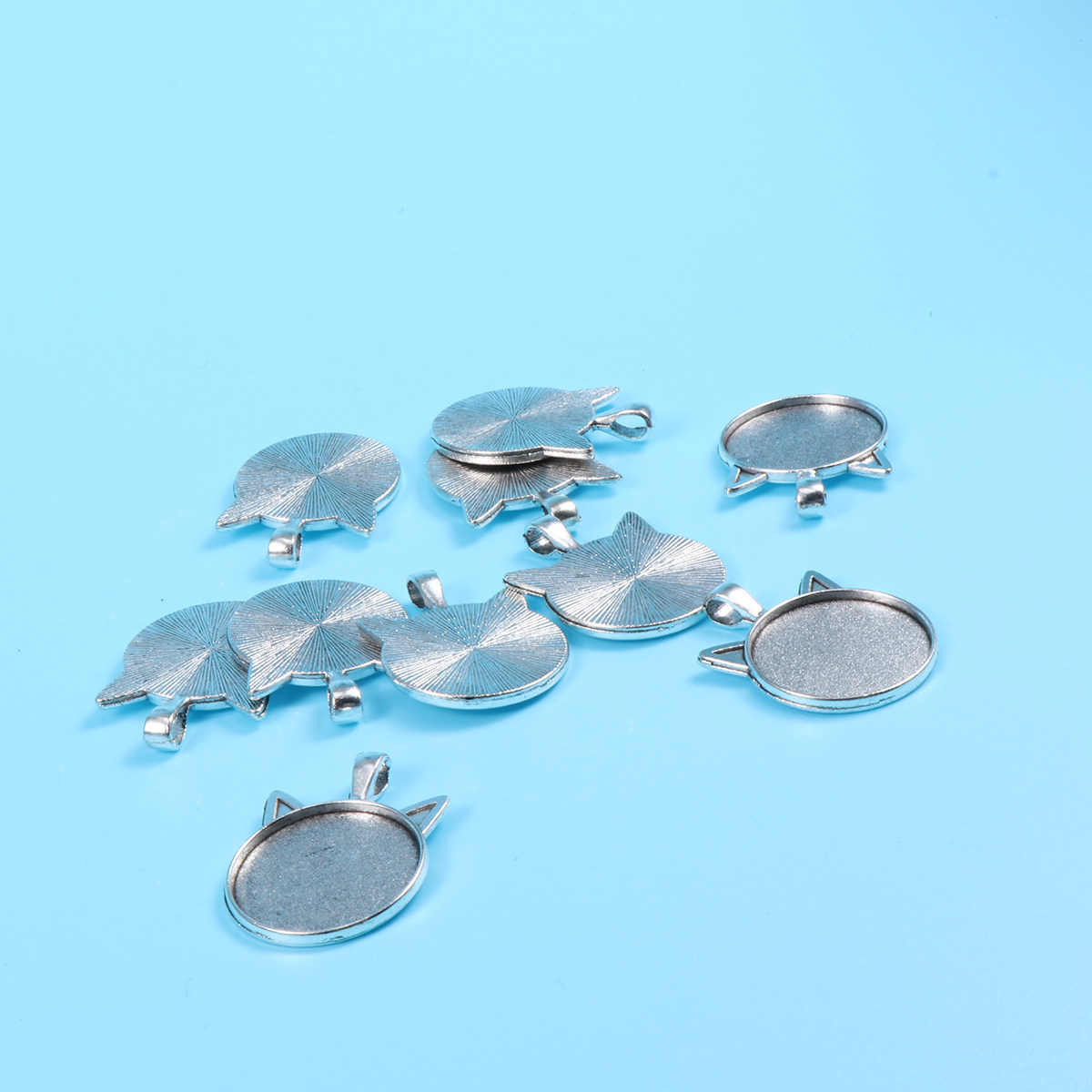 10Pcs Cat Ear Bezel Pendant Tr - Resin Jewelry Kit review and price