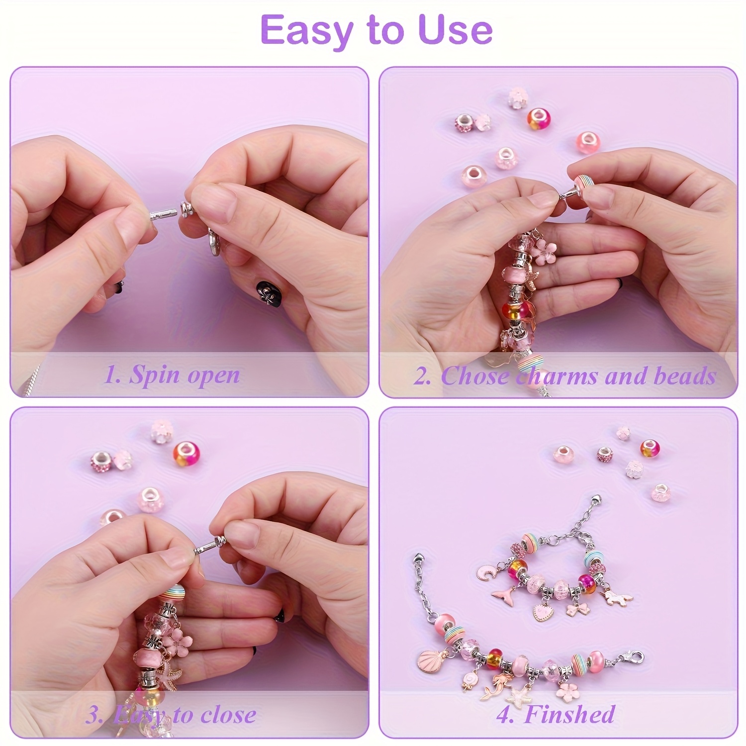 68Pcs Beading Kit with a Viole - Resin Jewelry Kit review and price