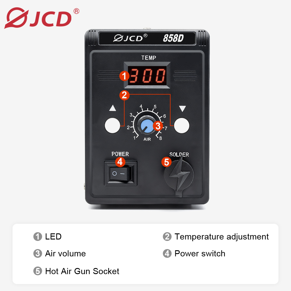 JCD Hot Air Gun 858D 700W BGA  - Heat Gun Small review and price